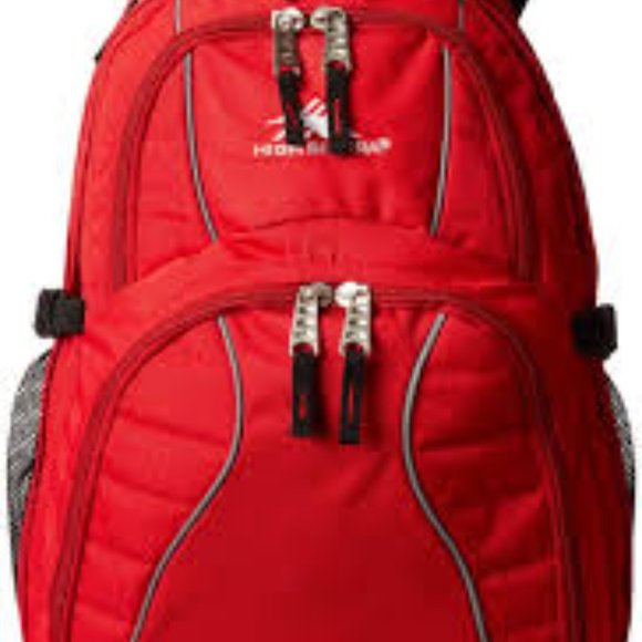 NWT High Sierra Backpack Waterproof Commute Hike Business Travel Laptop Red Gray main image 14